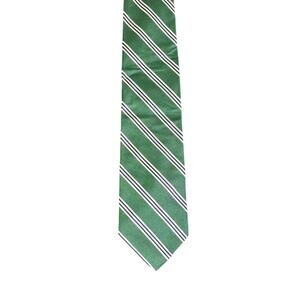 Brooks Brothers Necktie Mens Dark Green Diagonal White Stripes 56.5" NWT Classic
